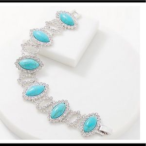 Princess Grace Kelly 🆕Brazilian Howlite & Swarovski Crystals bracelet
